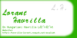 lorant havrilla business card